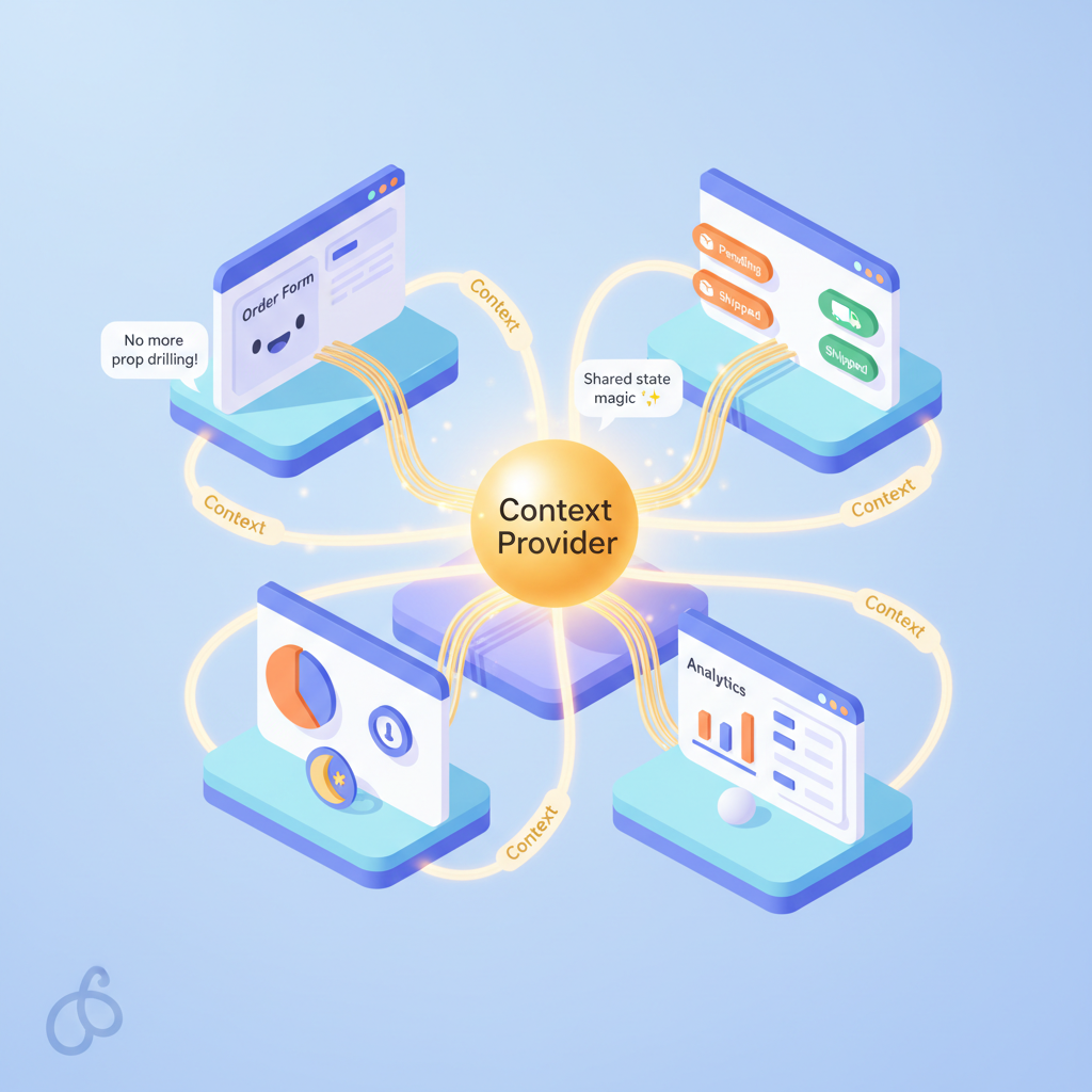 Context API for shared state and patterns