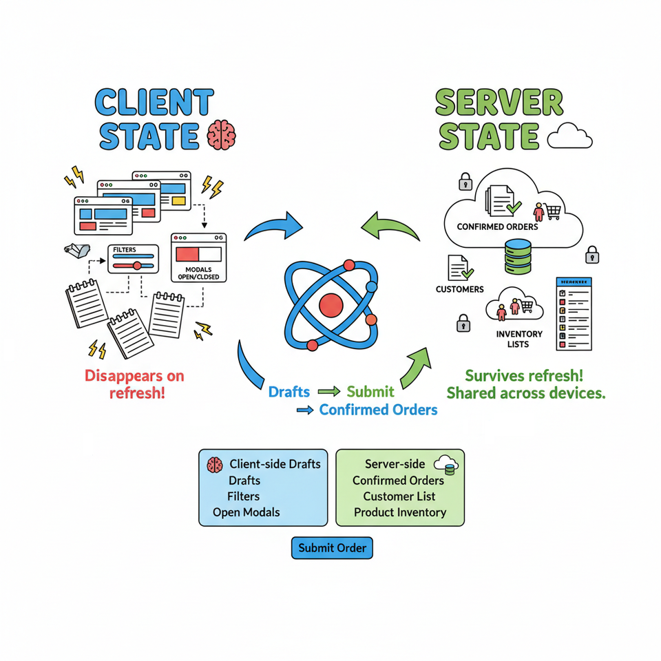 Server vs client state management