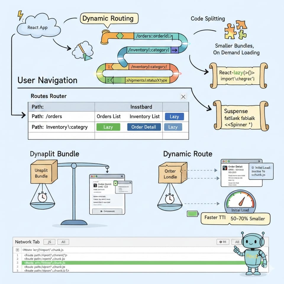 Dynamic routing and code splitting